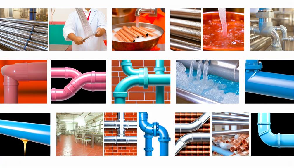 sanitary pipes across different industry