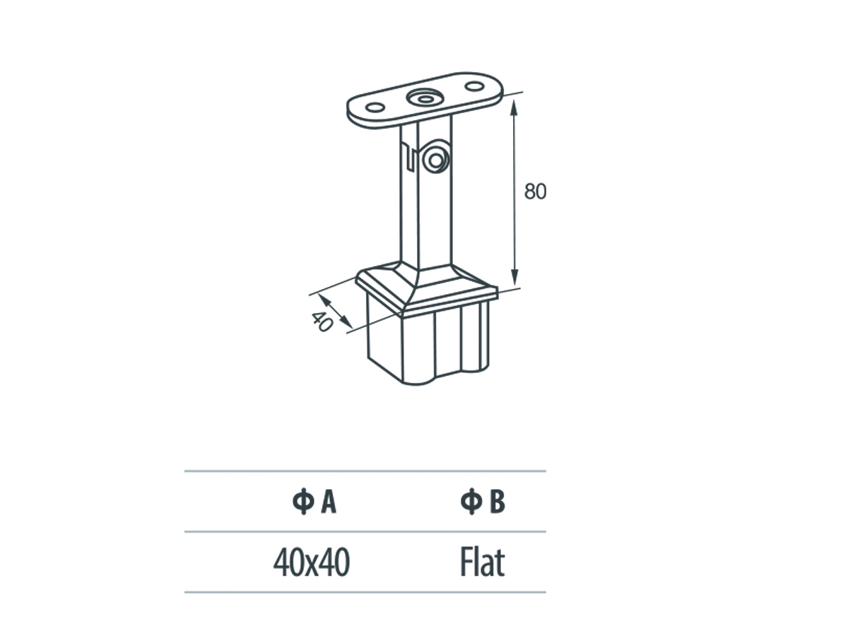 handrail bracket drawing