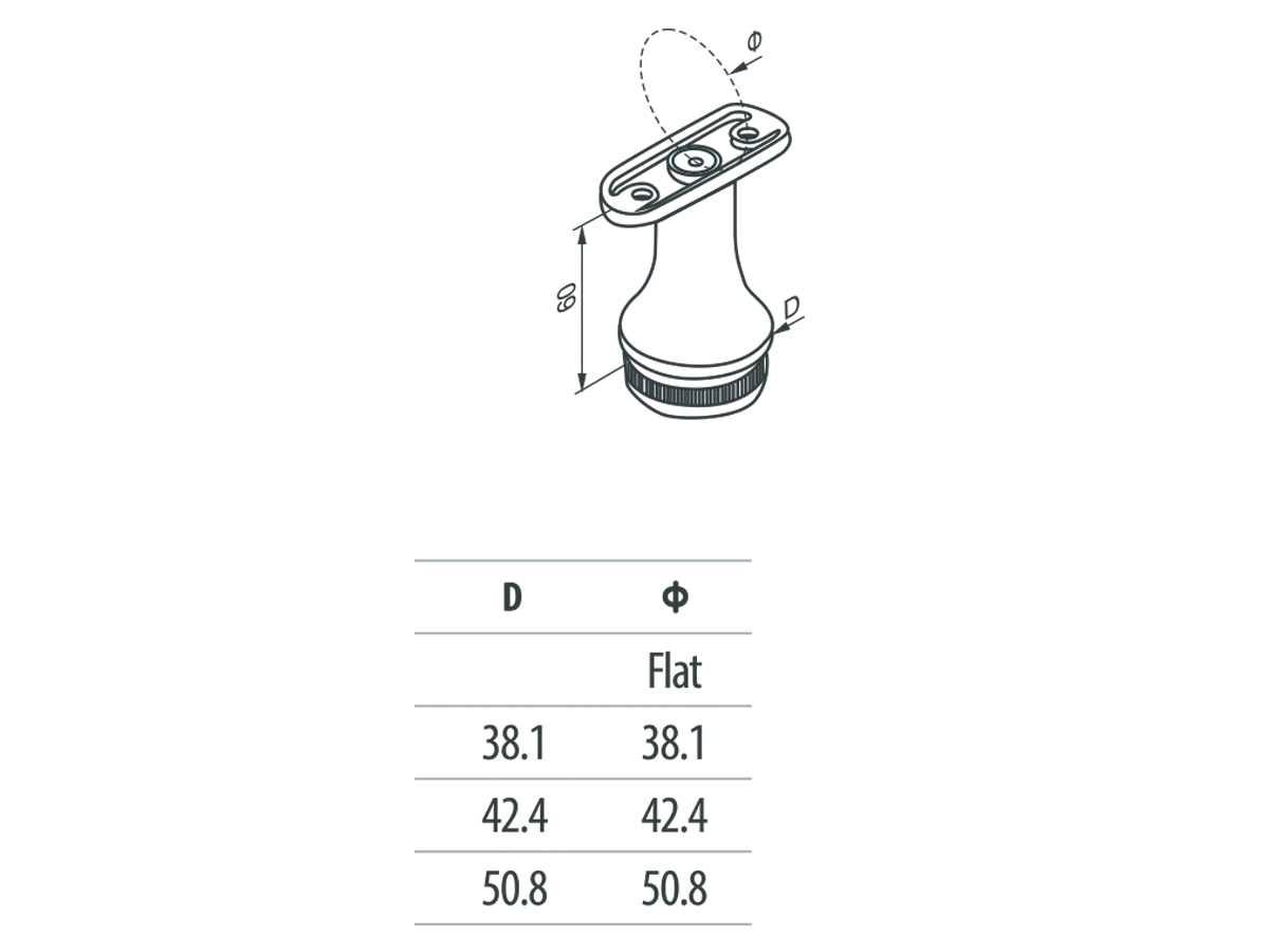 handrail bracket drawing